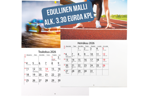 A4 Vihkomallinen seinäkalenteri Sponsorimalli